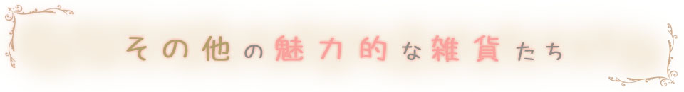 その他の魅力的な雑貨たち！！